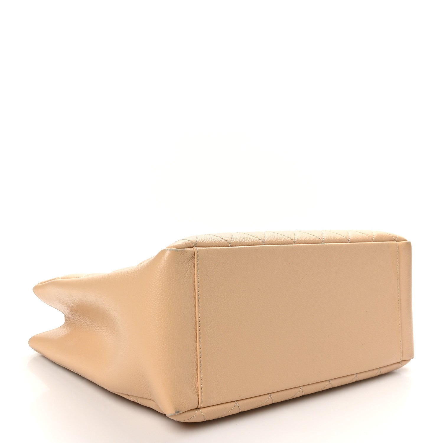 Caviar Quilted Grand Shopping Tote GST Beige
