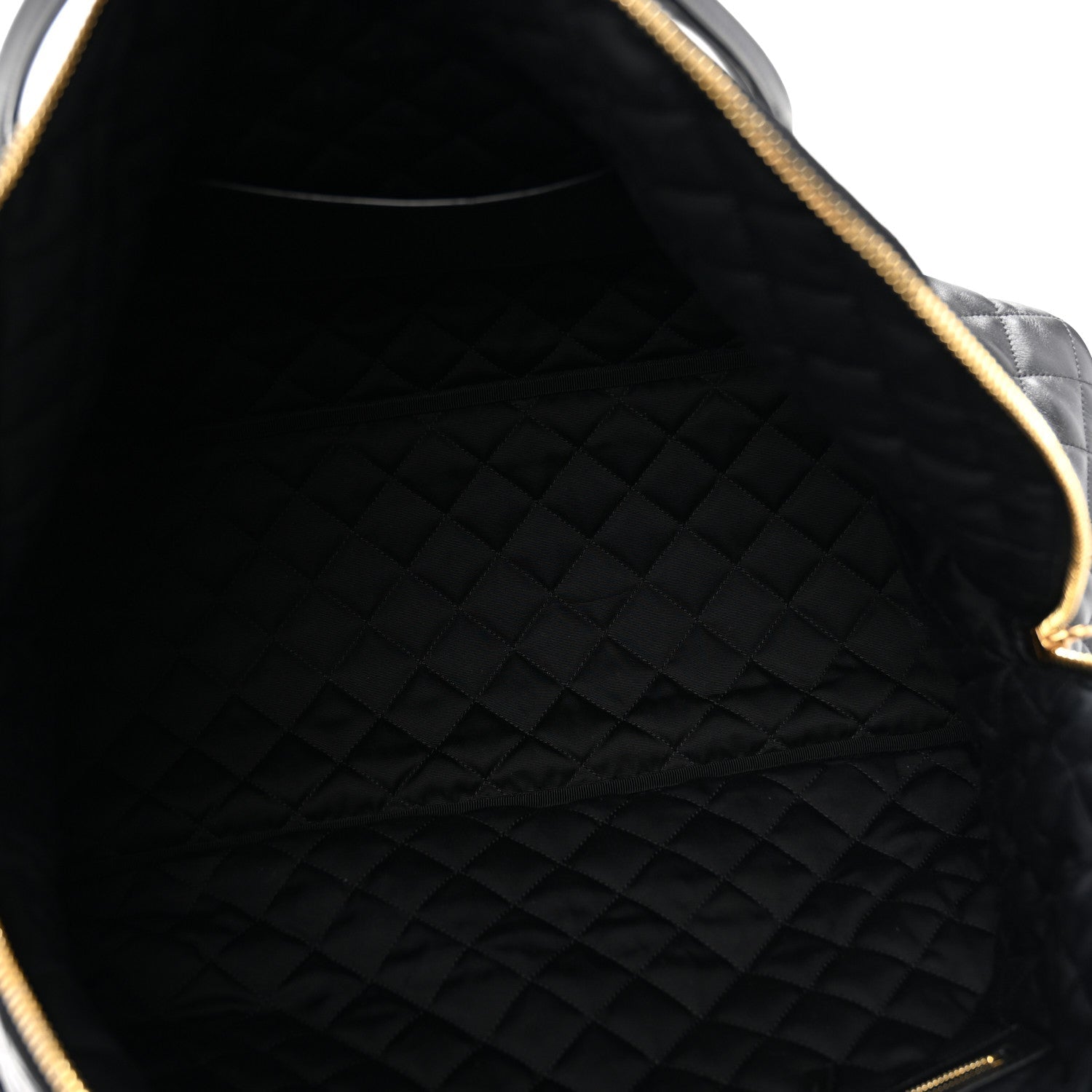 Calfskin Quilted ES Giant Travel Bag Black