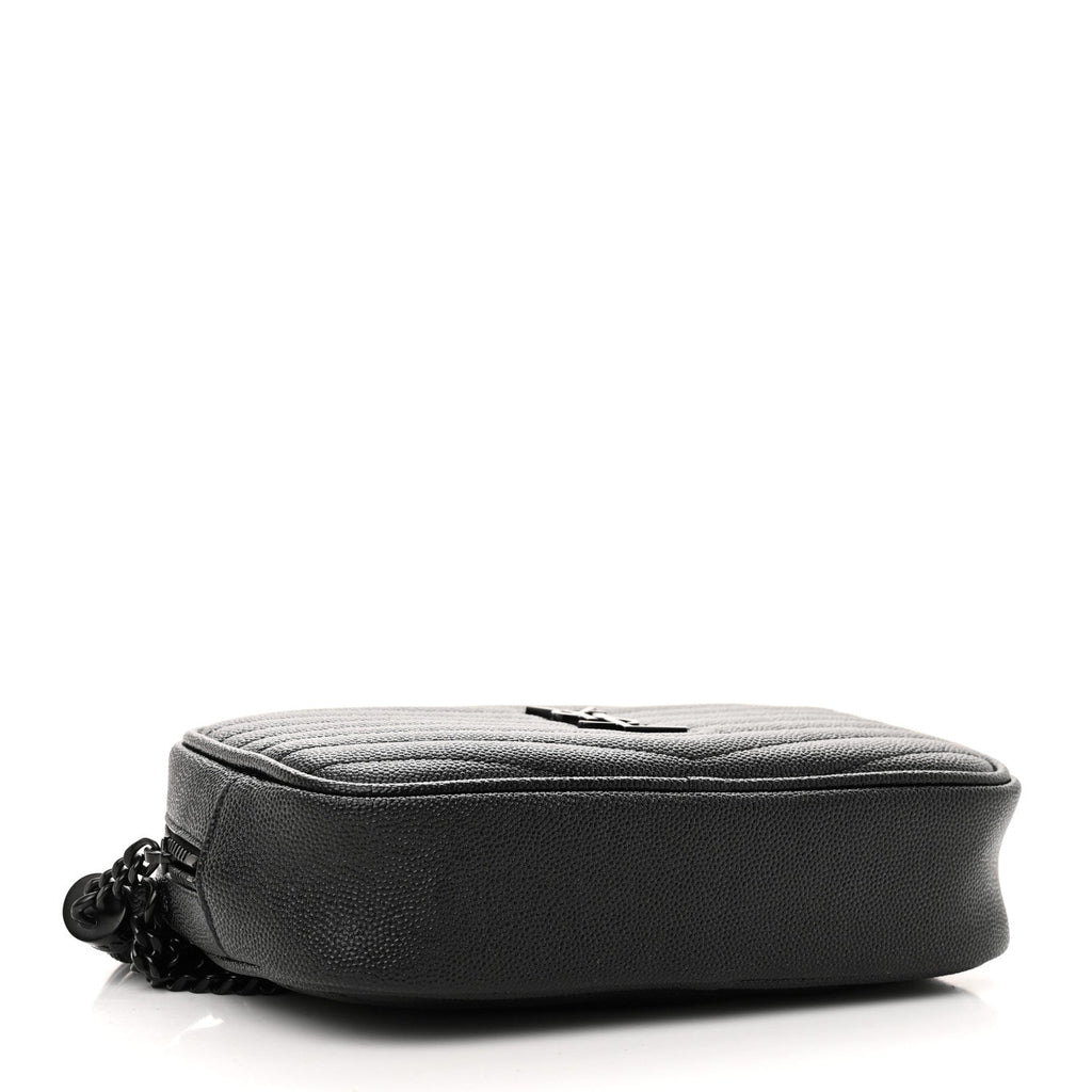 Grain De Poudre Matelasse Monochrome Monogram Mini Lou Camera Bag Black