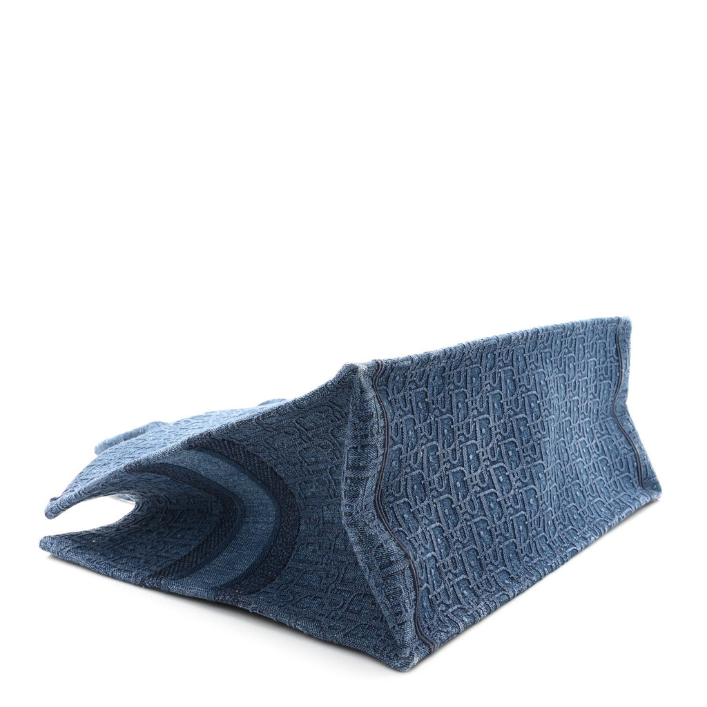 Oblique Denim Book Tote Denim Blue