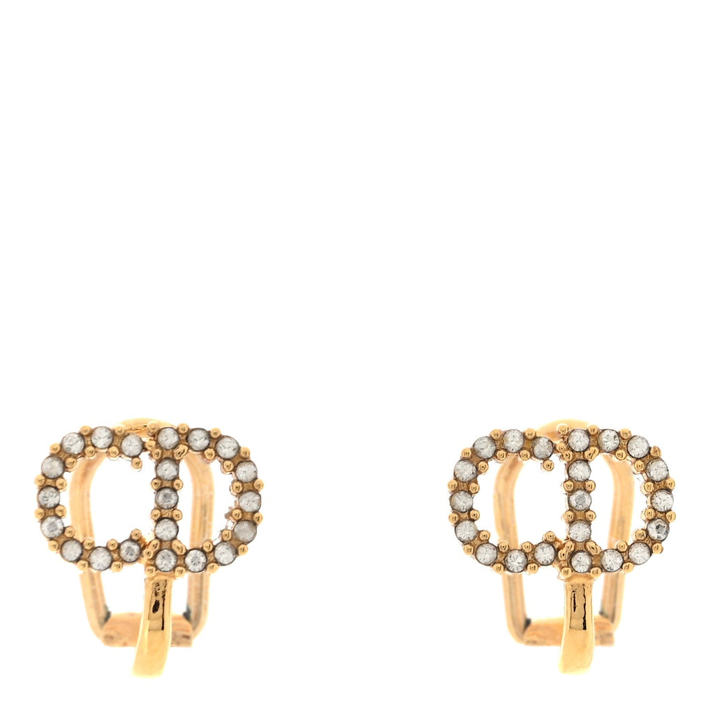 Crystal Clair D Lune Clip On Earrings Gold