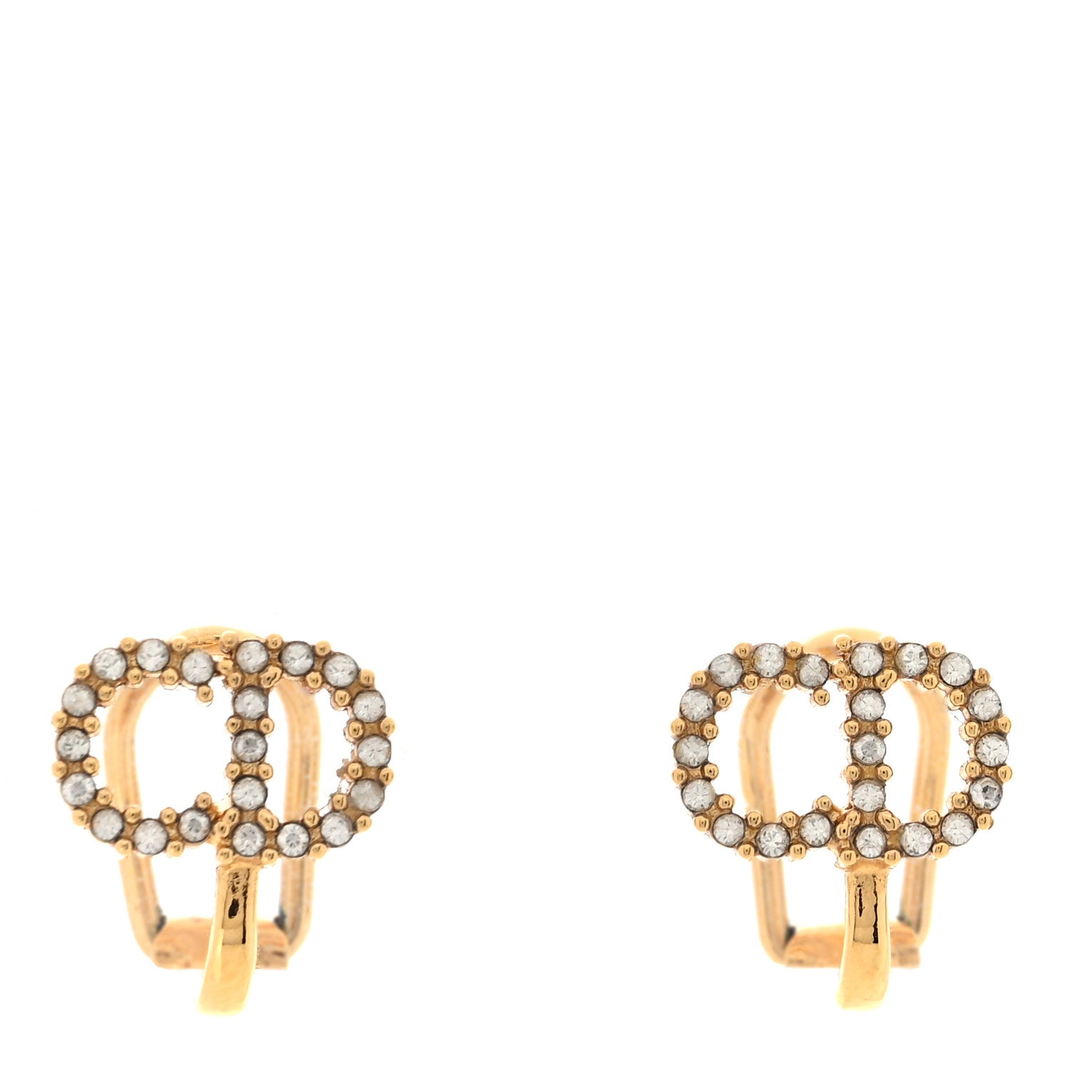 Crystal Clair D Lune Clip On Earrings Gold