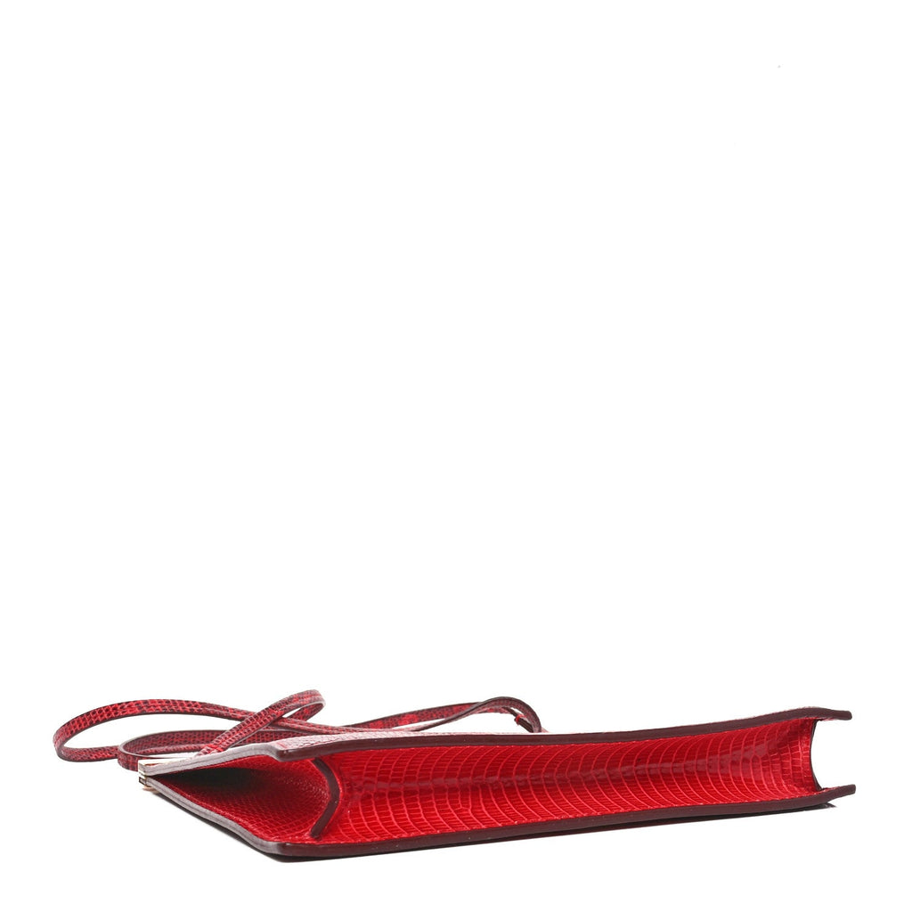 Lizard Mini Clasp Bag Red