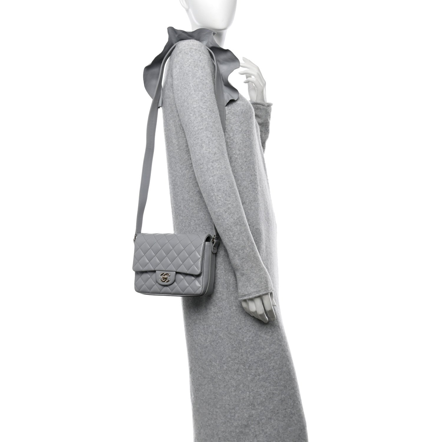 Calfskin Quilted Bolero De Chanel Flap Bag Grey