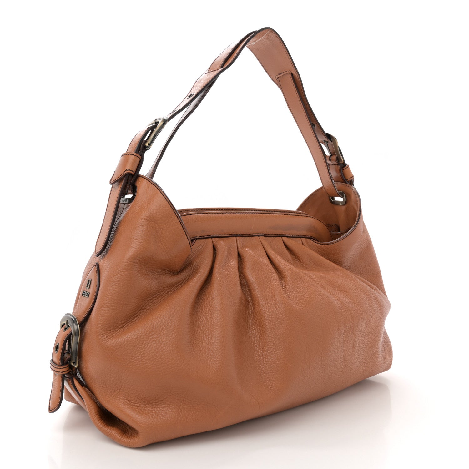 Grained Calfskin Doctor B Hobo Bag Cognac