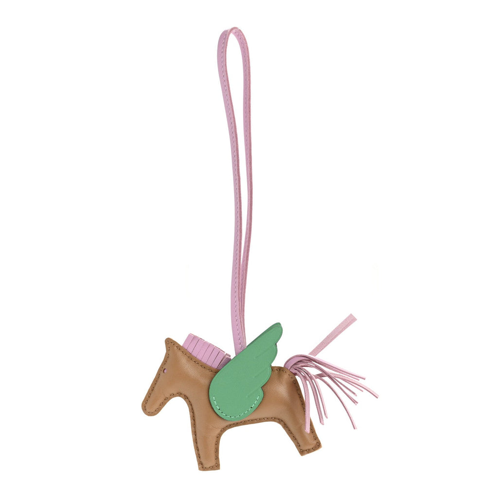 Milo Lambskin Grigri Rodeo Pegase Horse Bag Charm PM Chai Mauve Sylvestre Menthe