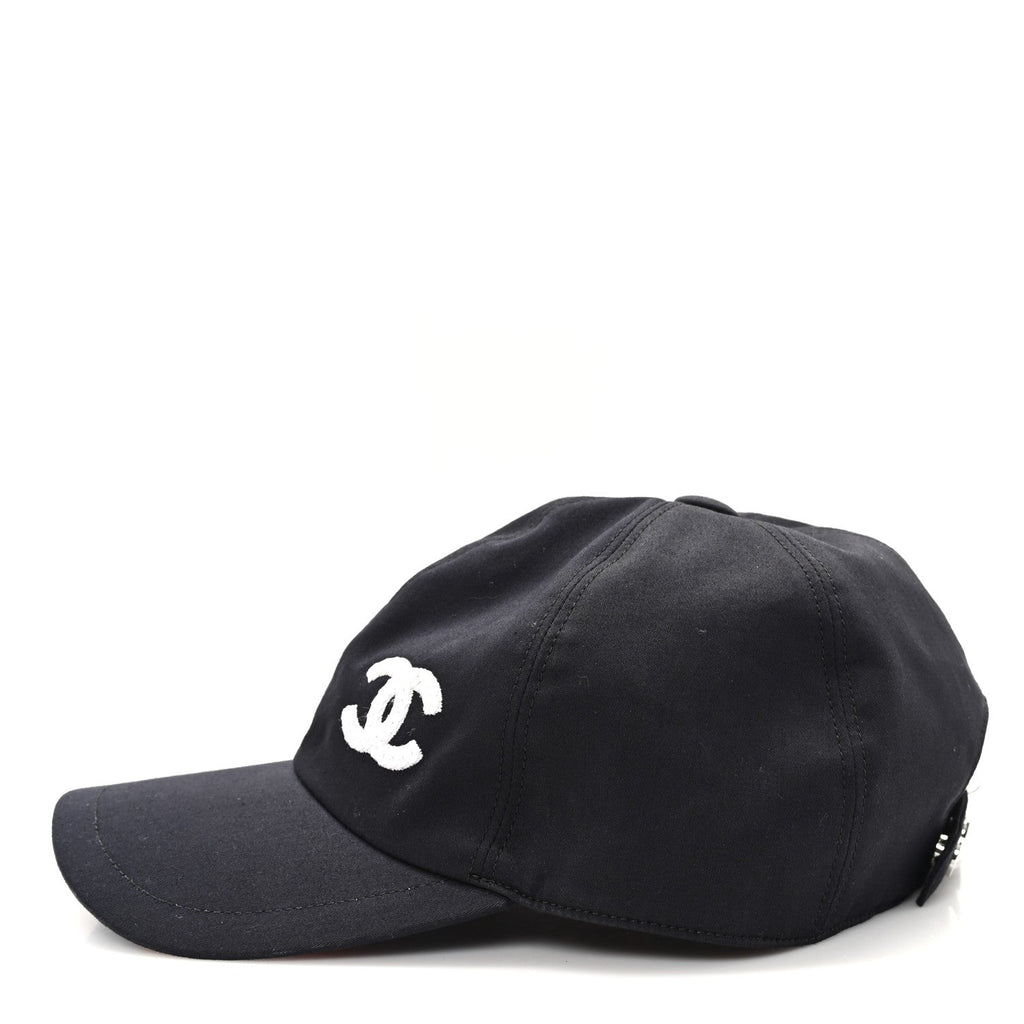 Cotton Sequin CC Cap Hat Black