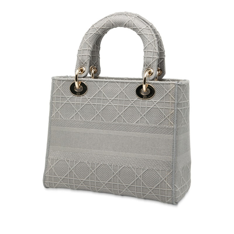 Dior Lady Dior Cannage Canvas 2way Bag