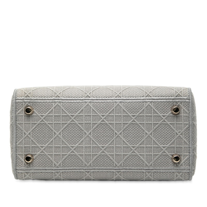 Dior Lady Dior Cannage Canvas 2way Bag