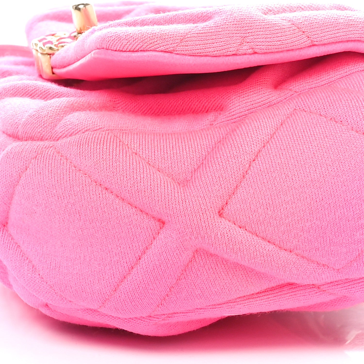Jersey Quilted Chanel 19 Waist Bag Pink