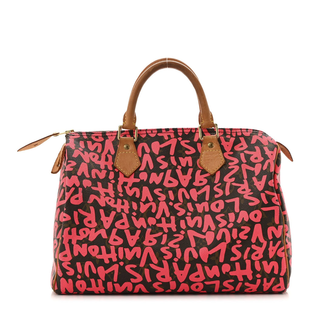 Monogram Graffiti Speedy 30 Fuchsia