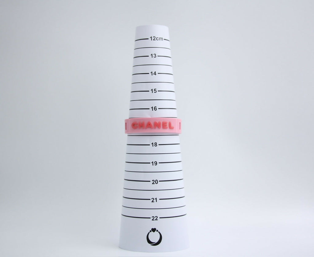 Chanel Vintage 99P Rubber Pink with Peach Wording Bracelet