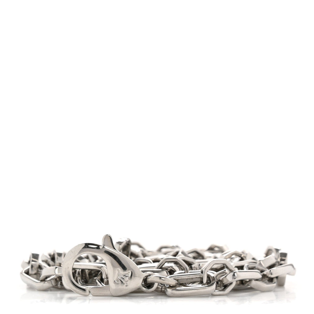 Metal Dauphine Chain Long Shoulder Strap Silver