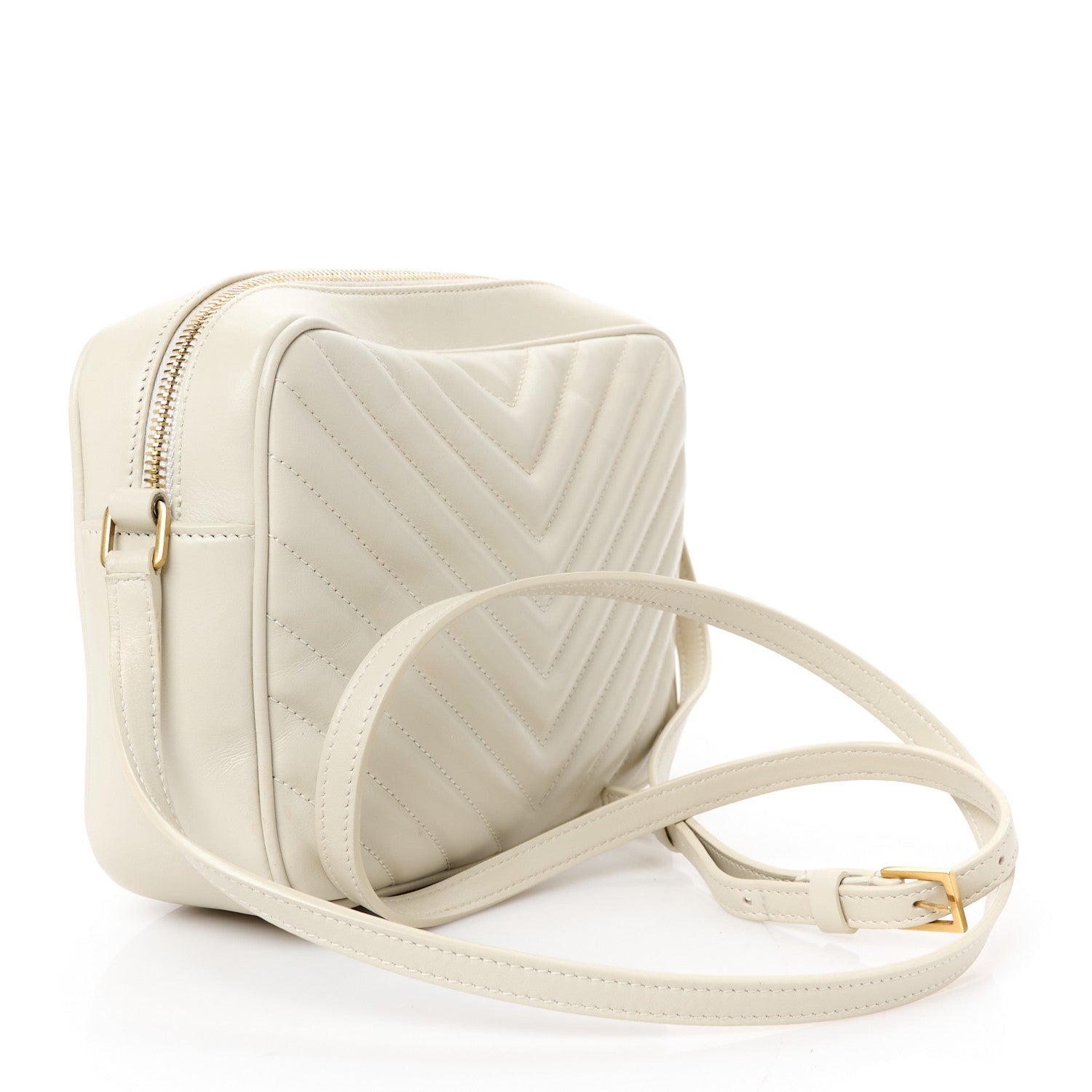 Calfskin Matelasse Monogram Lou Camera Bag Blanc Vintage