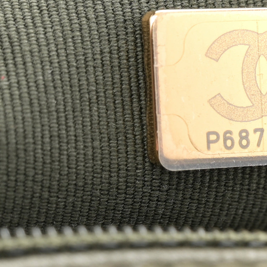 Lambskin Quilted Medium Chanel 19 Flap Khaki