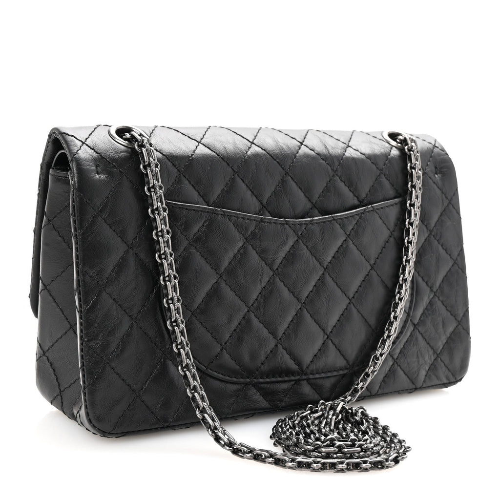 Aged Calfskin Lucky Charms 2.55 Reissue 225 Flap Black