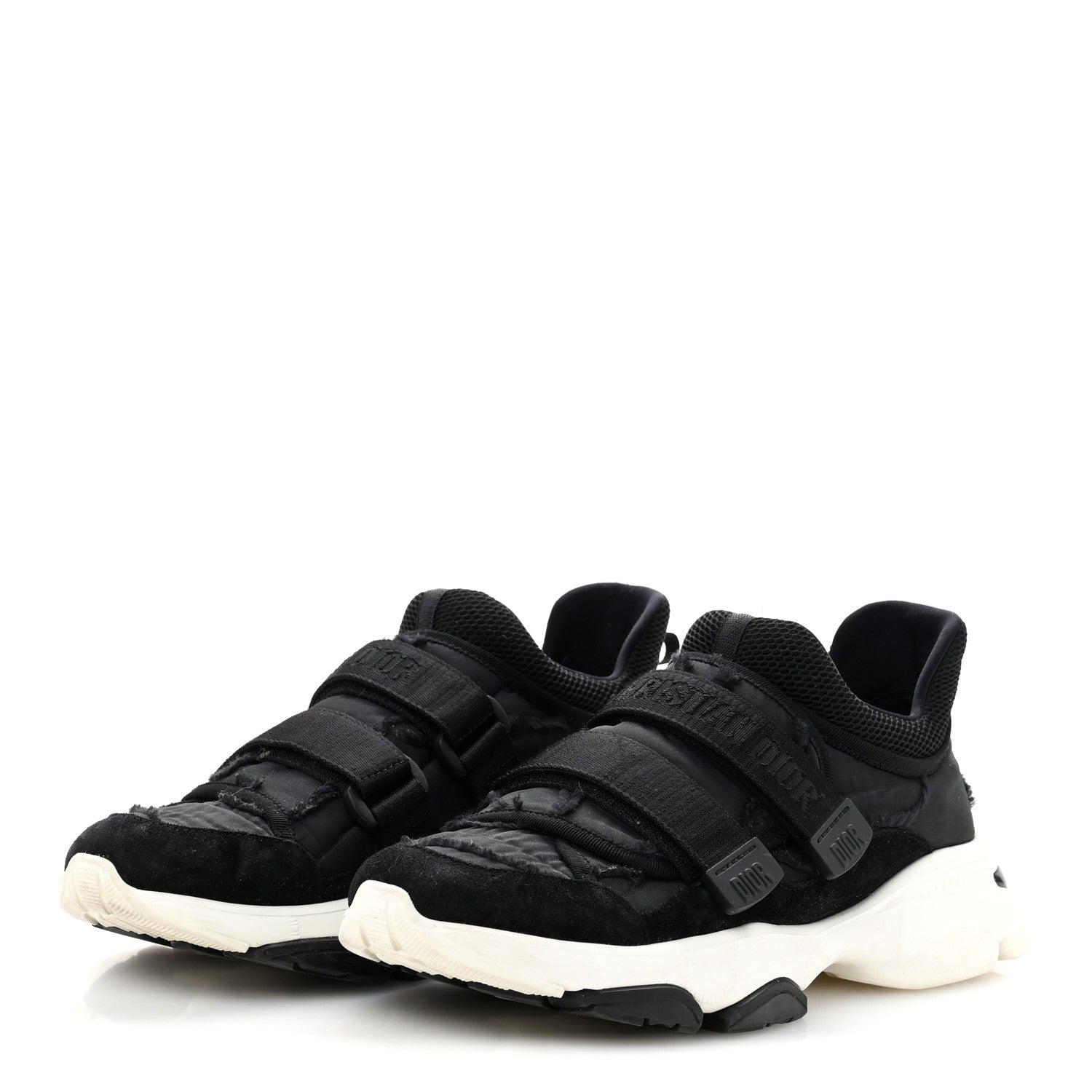 Technical Fabric Nylon Camouflage Womens D-Wander Sneakers 41 Black