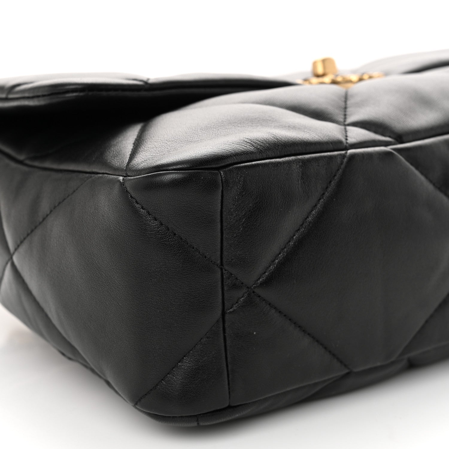 Lambskin Quilted Large Chanel 19 Flap Black