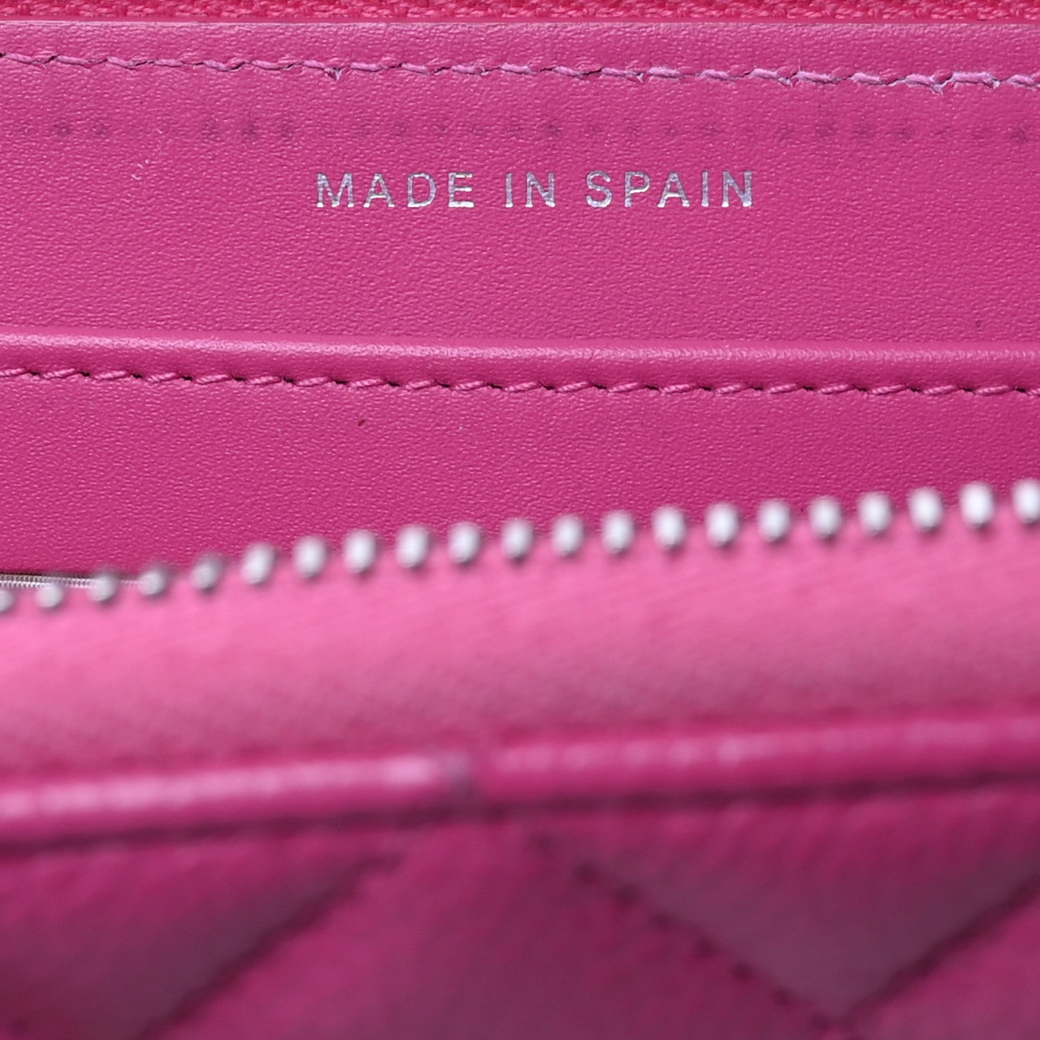 Caviar Quilted Large Gusset Zip Around Wallet Pink