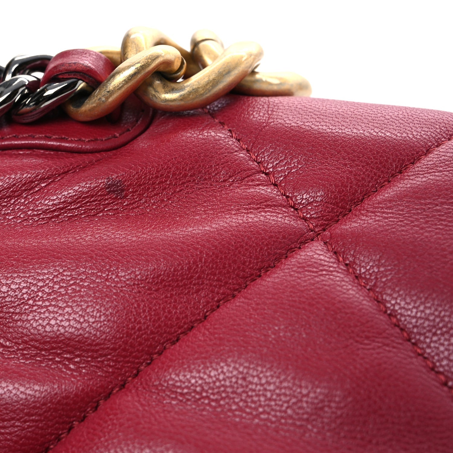 Goatskin Quilted Large Chanel 19 Flap Dark Pink