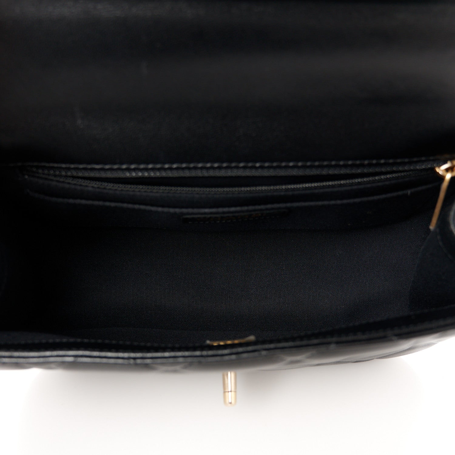 Lambskin Quilted Chain Messenger Bag Black