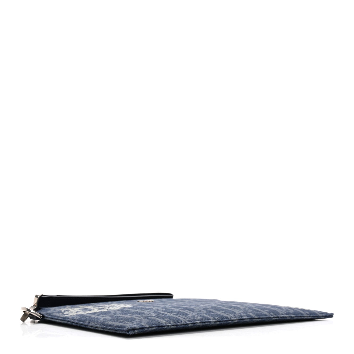 x Denim Tears A5 Oblique Flat Pouch Wristlet Blue