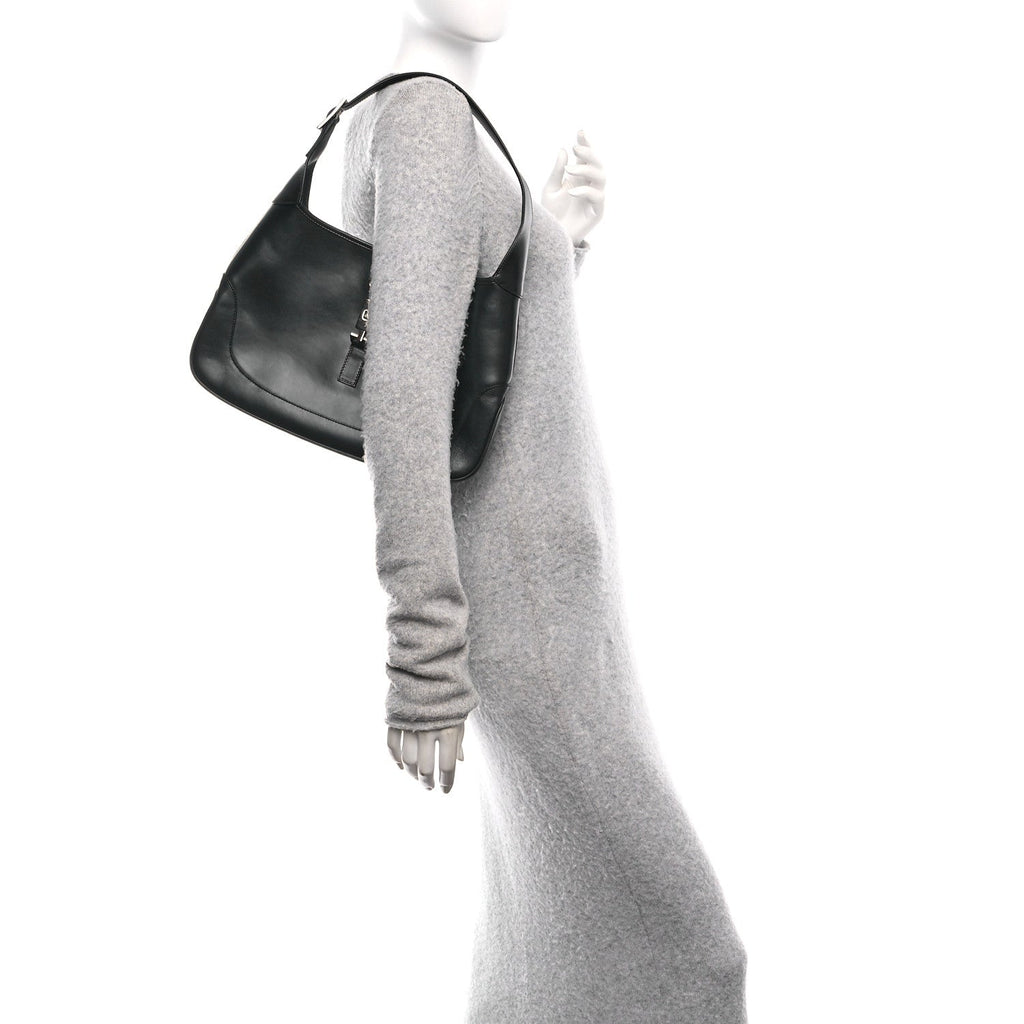 Calfskin Small Jackie O Hobo Black