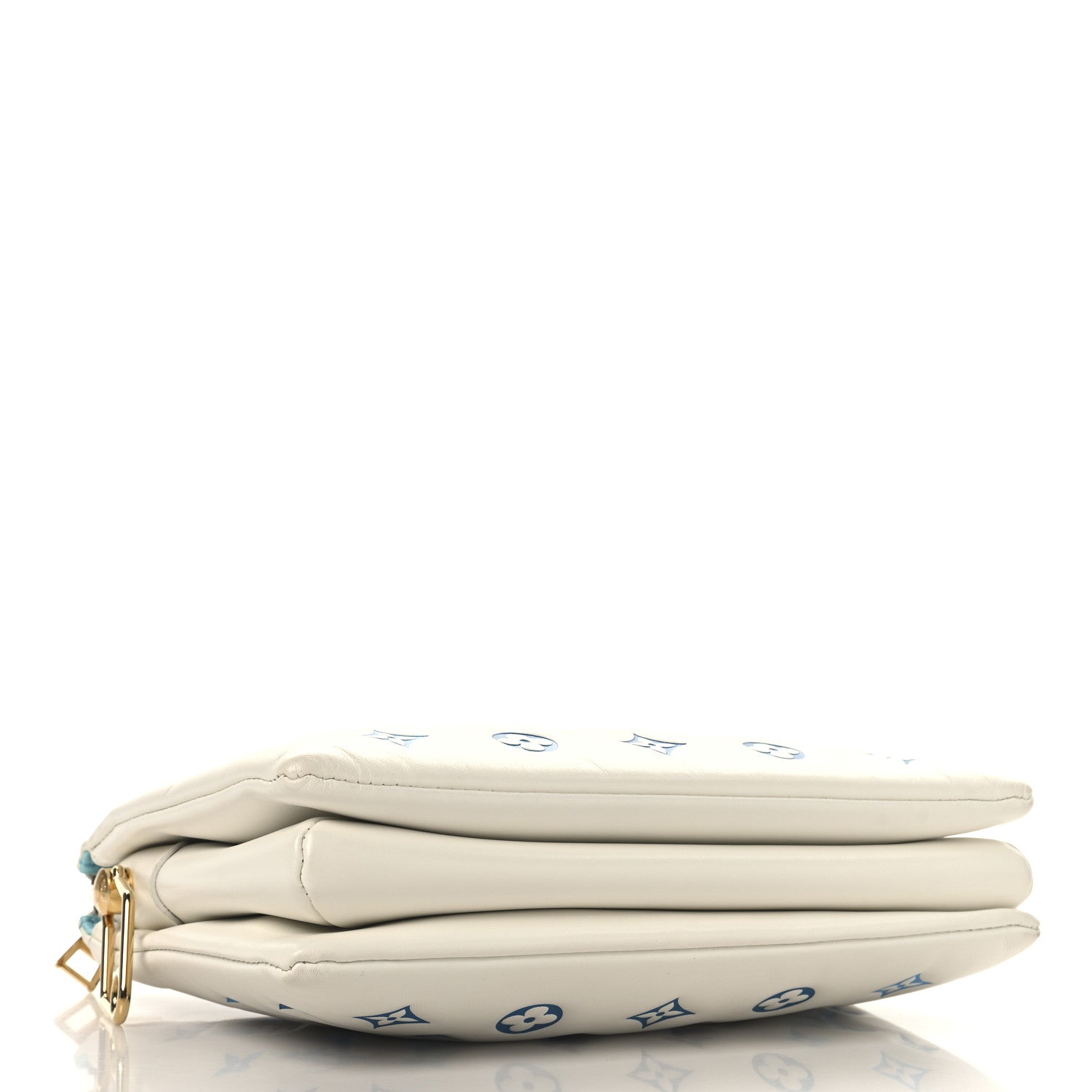 Lambskin Embossed Monogram Tricolor By The Pool Coussin PM White Blue