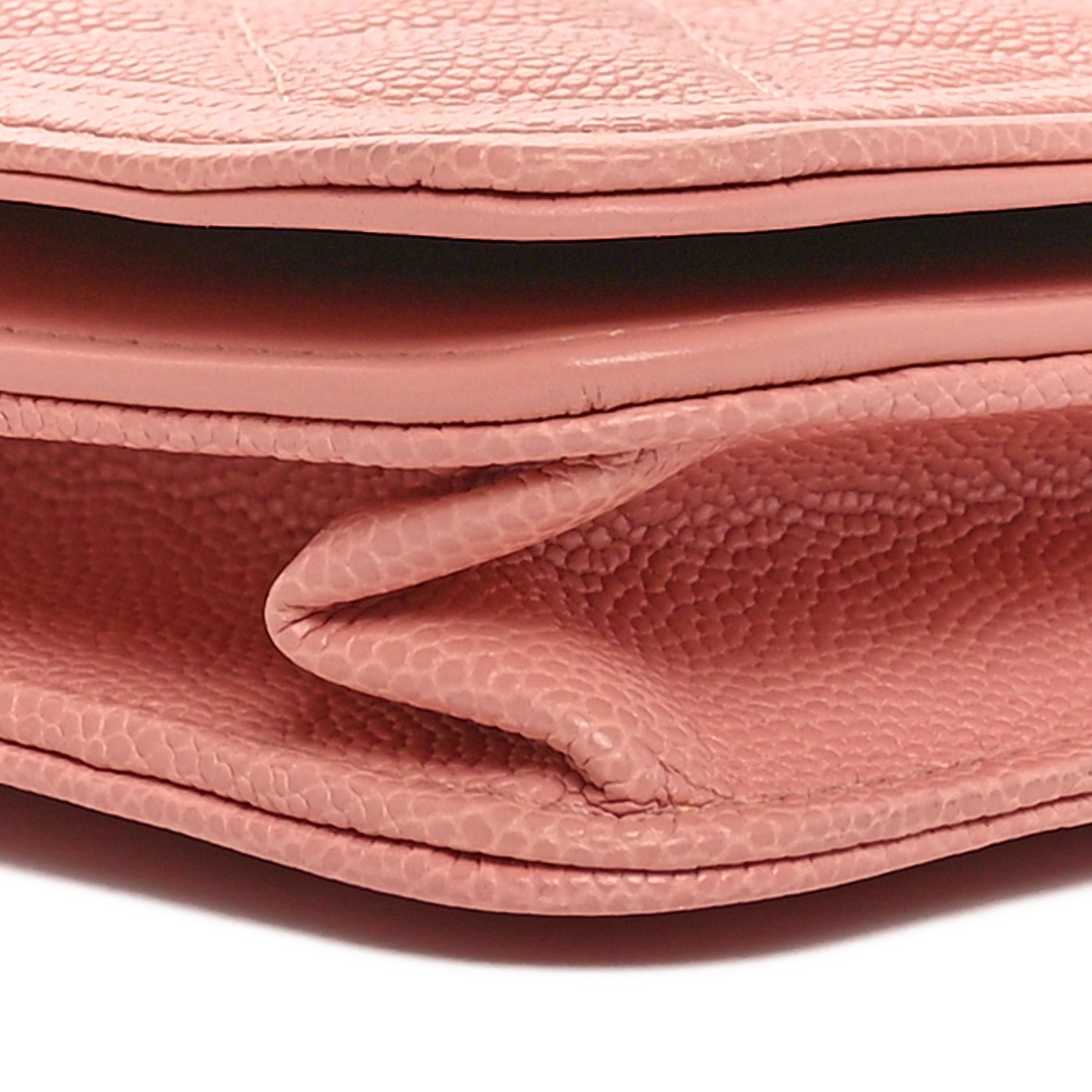 Caviar Quilted Boy Wallet On Chain WOC Pink