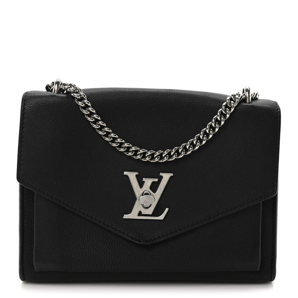 Soft Calfskin Mylockme Chain Bag BB Black