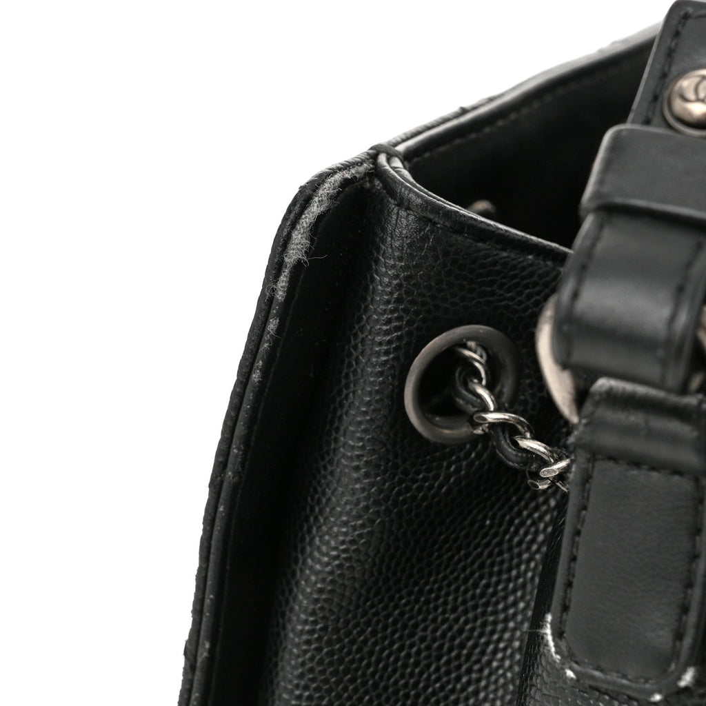 Caviar Quilted Small CC Bucket Bag Black