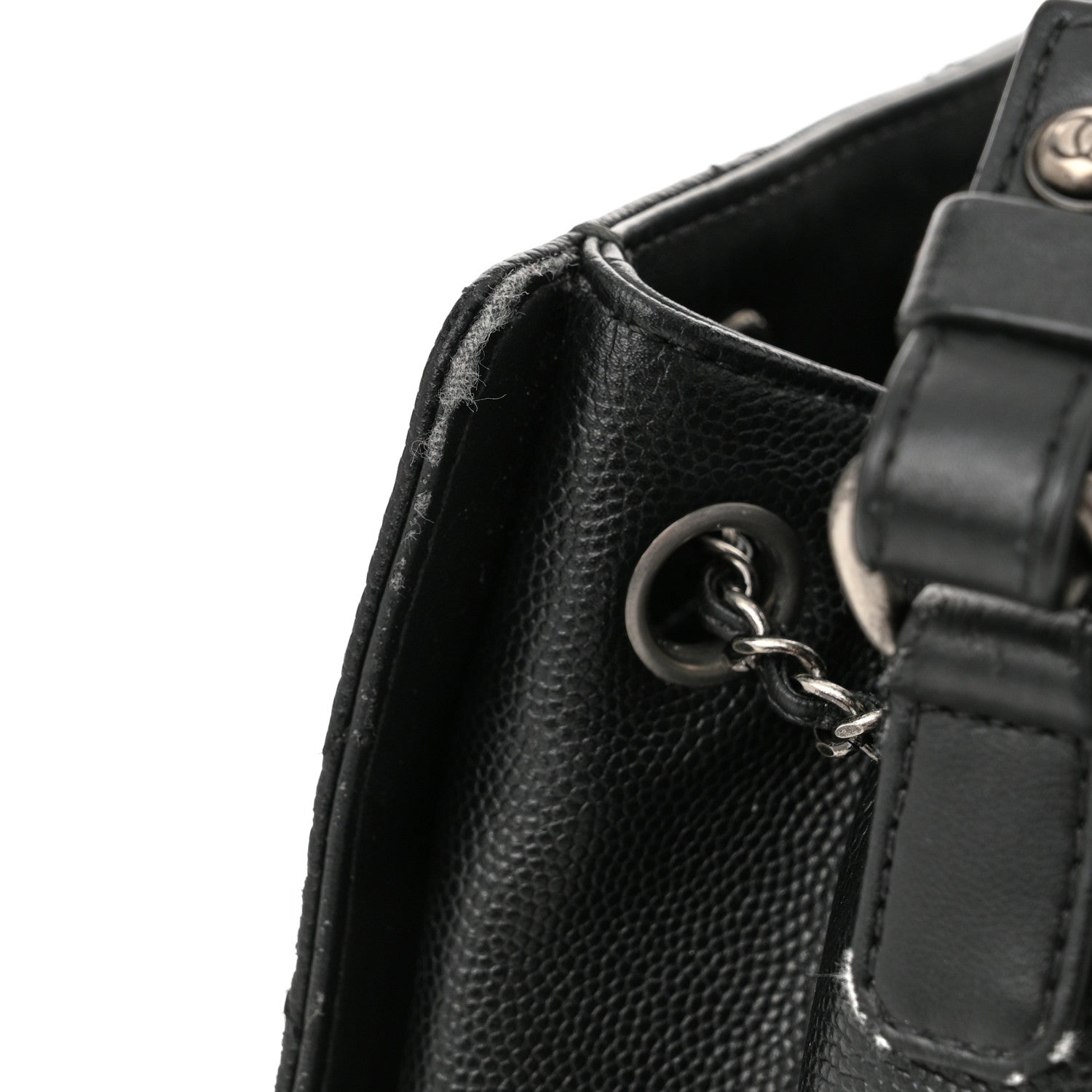 Caviar Quilted Small CC Bucket Bag Black