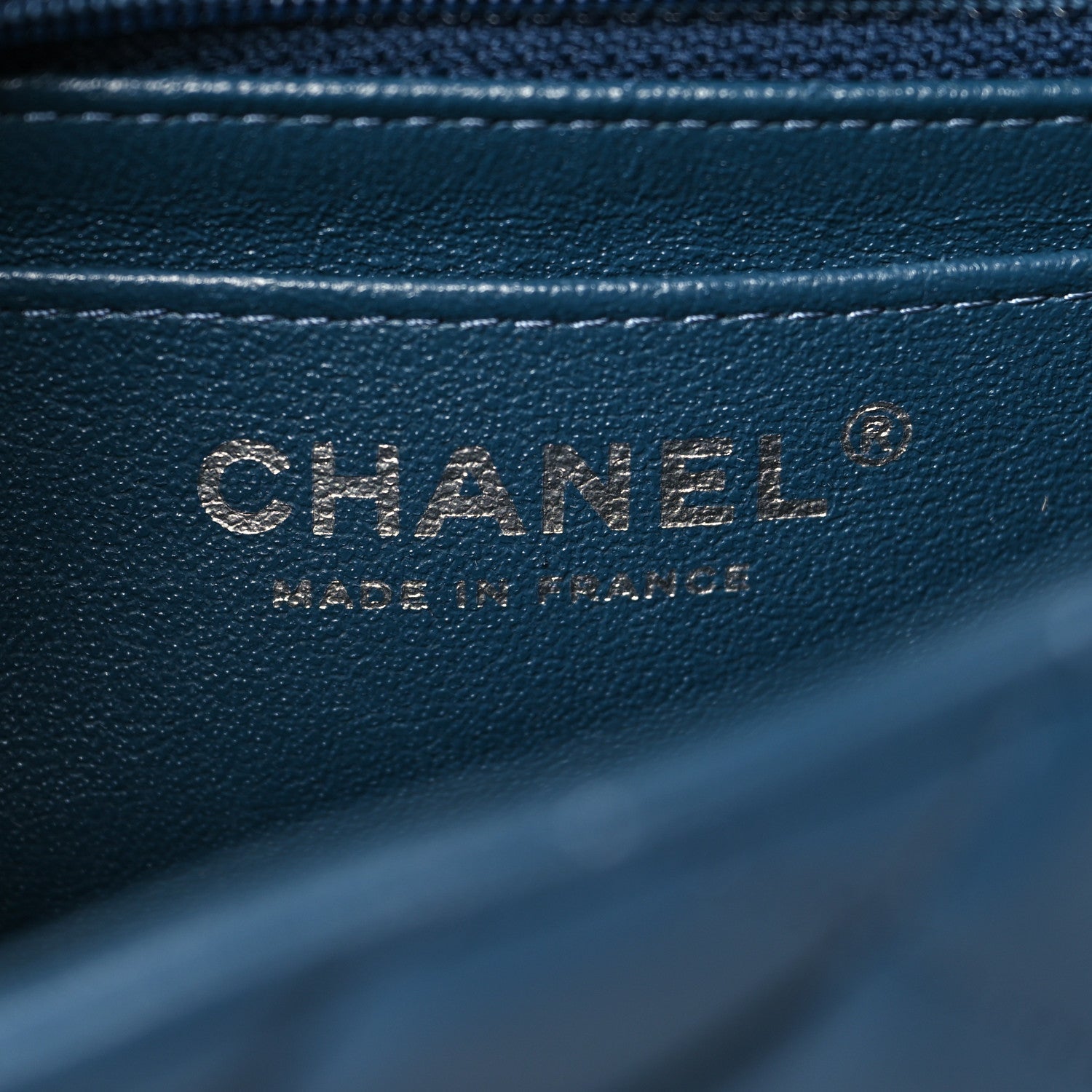Lambskin Quilted Mini Square Flap Dark Blue