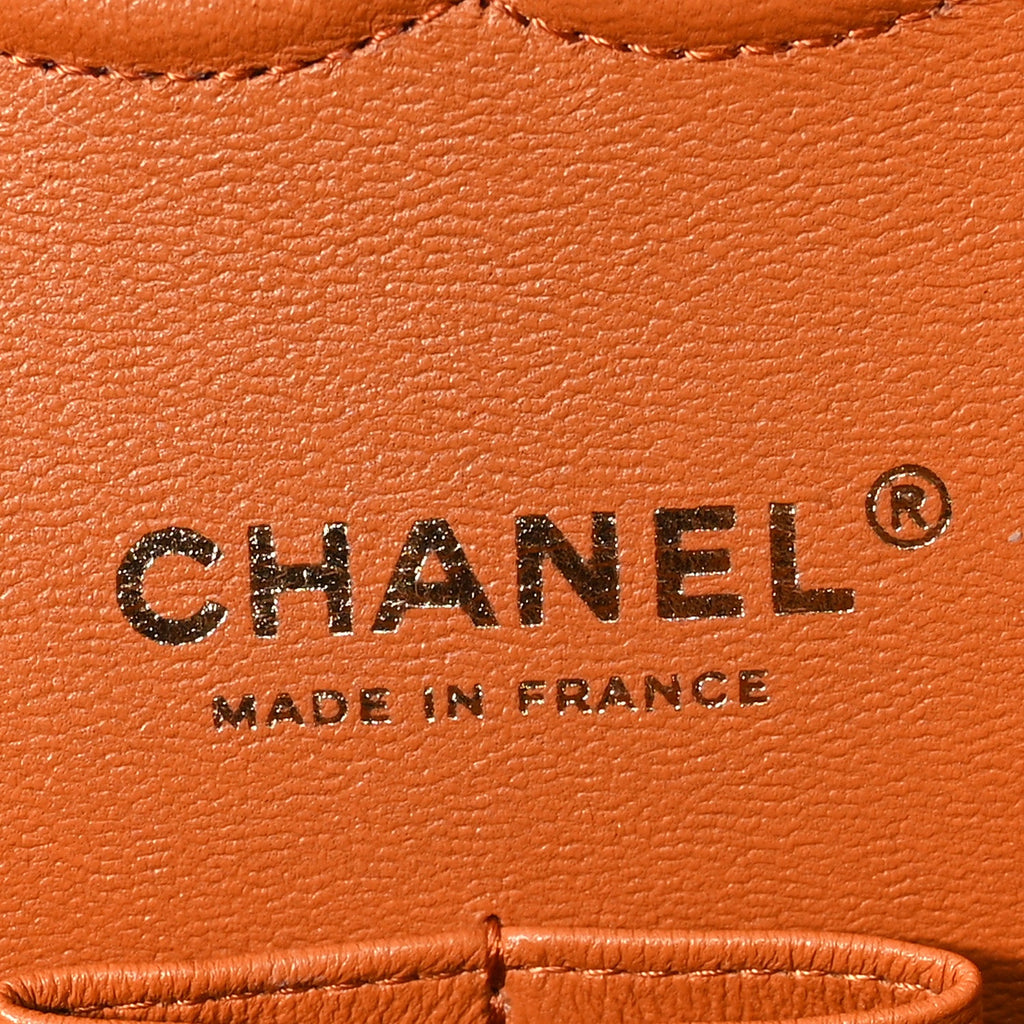 Caviar Quilted Medium Double Flap Light Brown