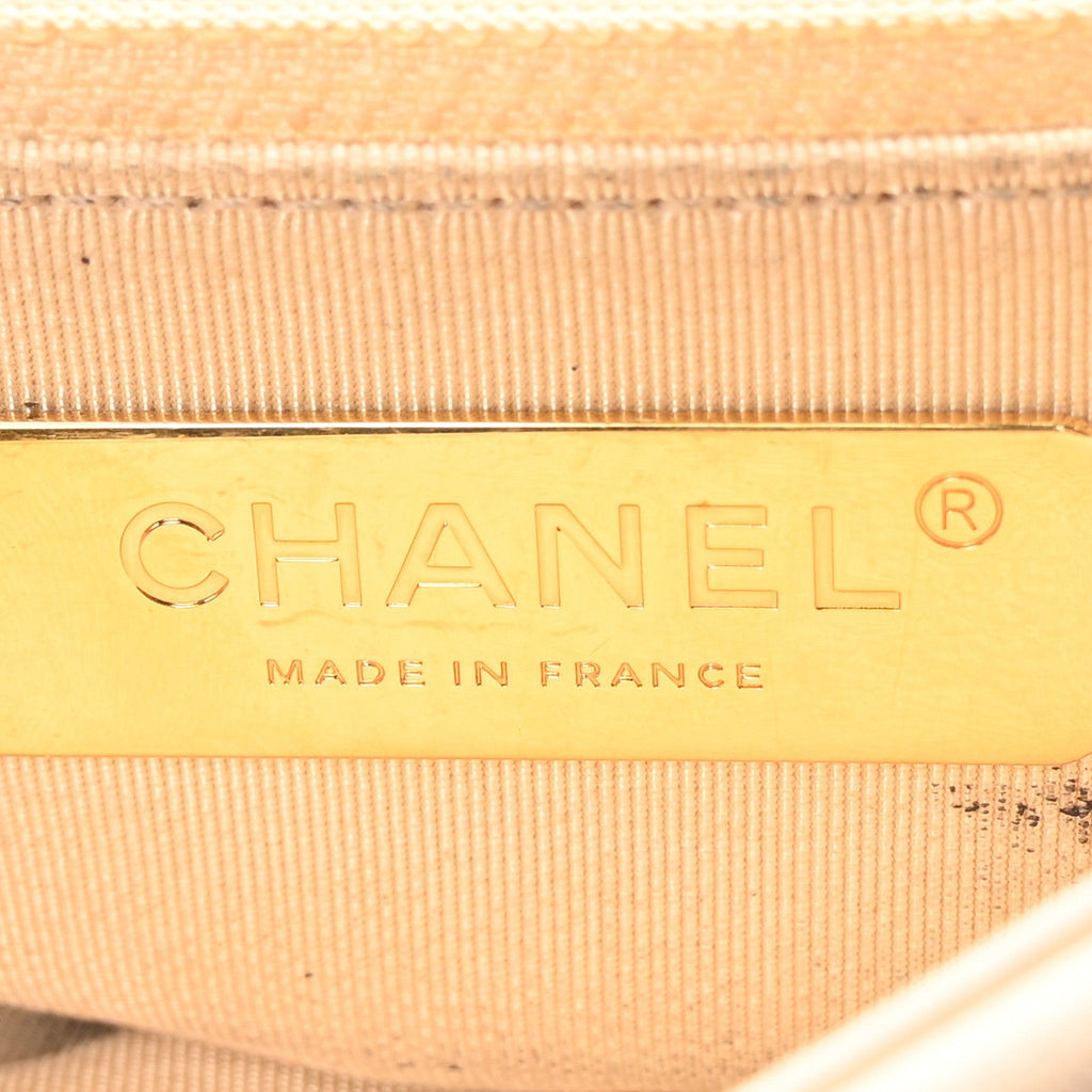 Lambskin Quilted Large Chanel 19 Flap Beige