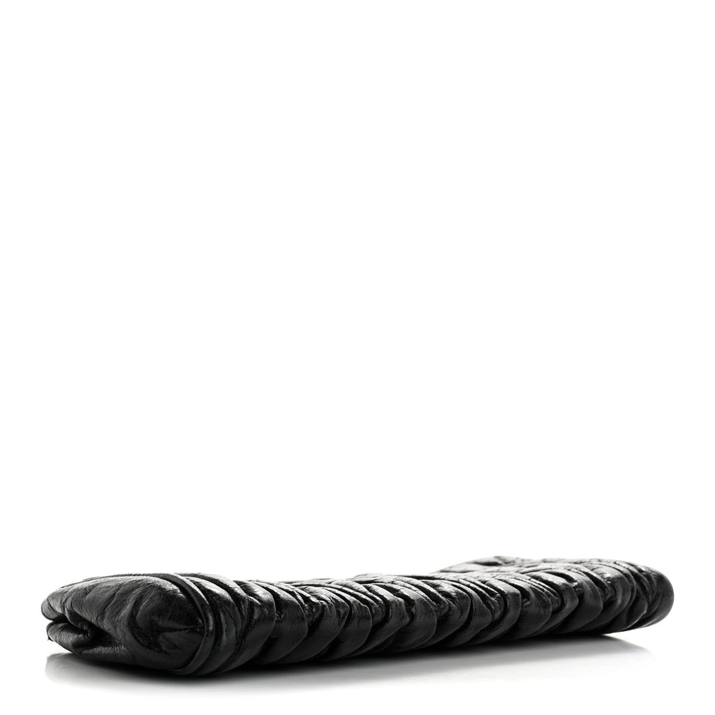 Nappa Matelasse Wristlet Black