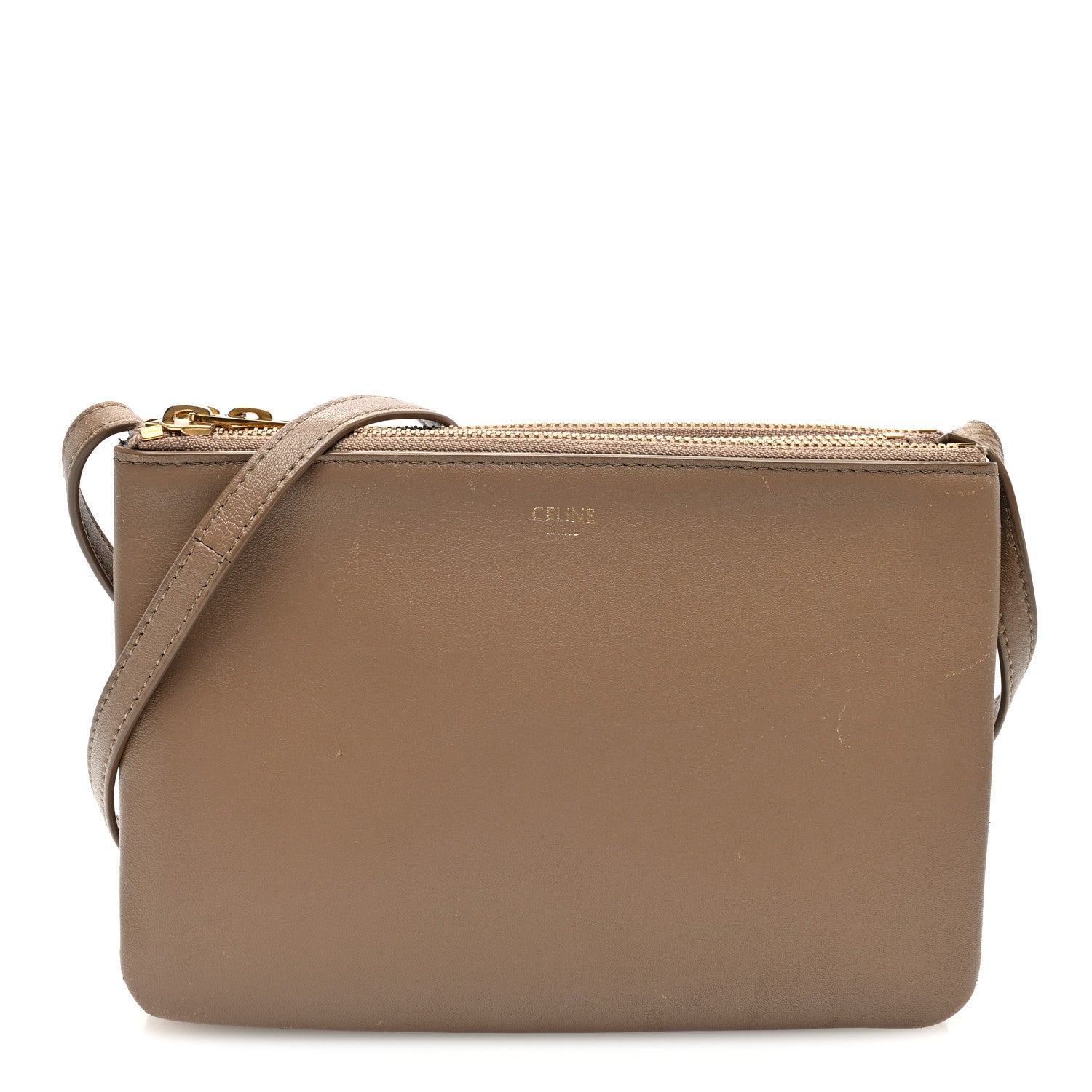 Lambskin Small Trio Crossbody Bag Taupe