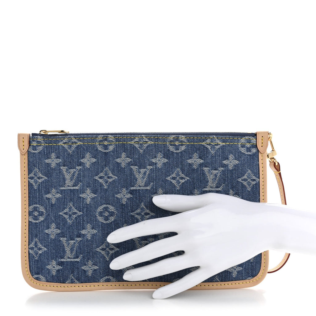 Denim Monogram Jacquard Neverfull MM GM Pochette Blue