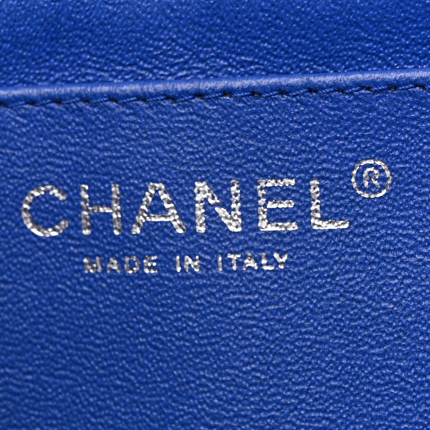 Lambskin Quilted Jumbo Single Flap Blue