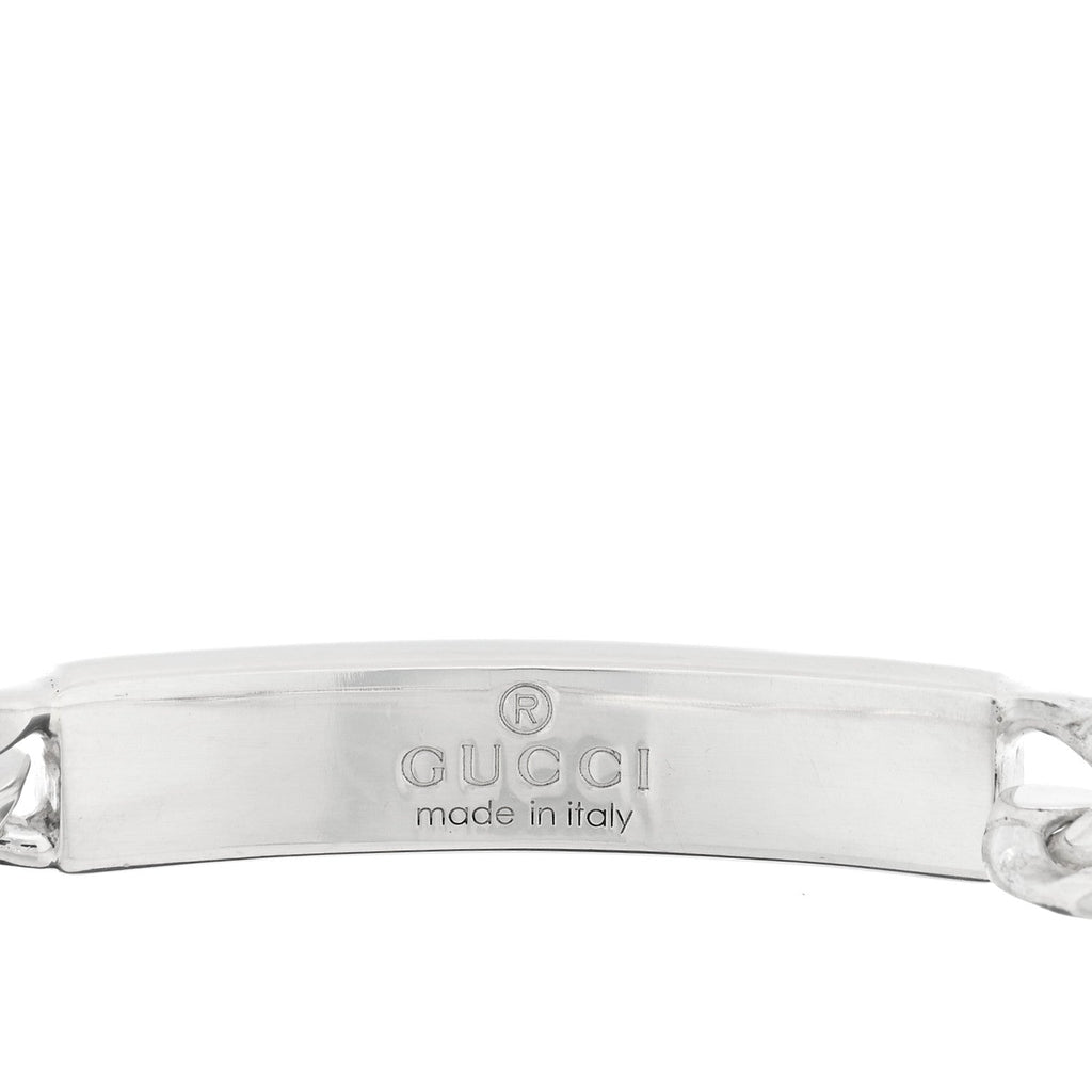 Sterling Silver GG Interlocking ID Chain Bracelet