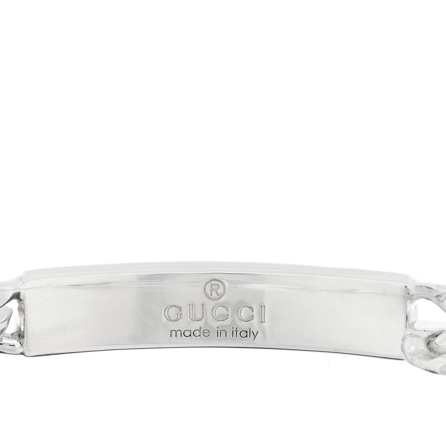 Sterling Silver GG Interlocking ID Chain Bracelet