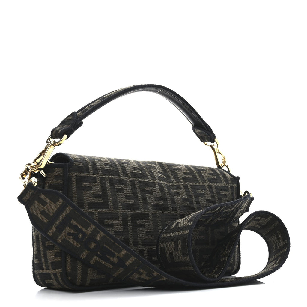Fabric Jacquard FF 1974 Medium Baguette Tobacco Moro Black