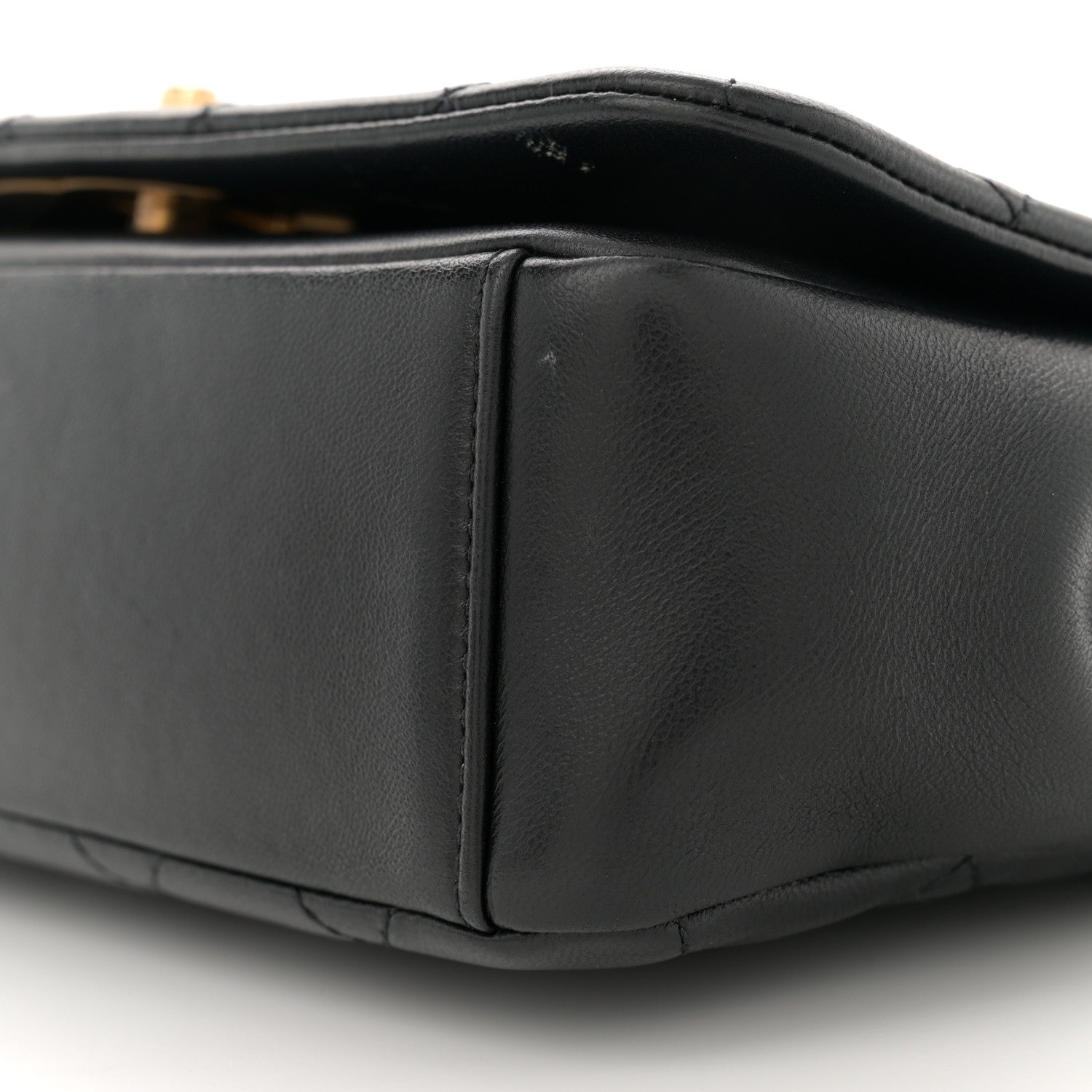 Lambskin Quilted Chain To Chain Flap Black
