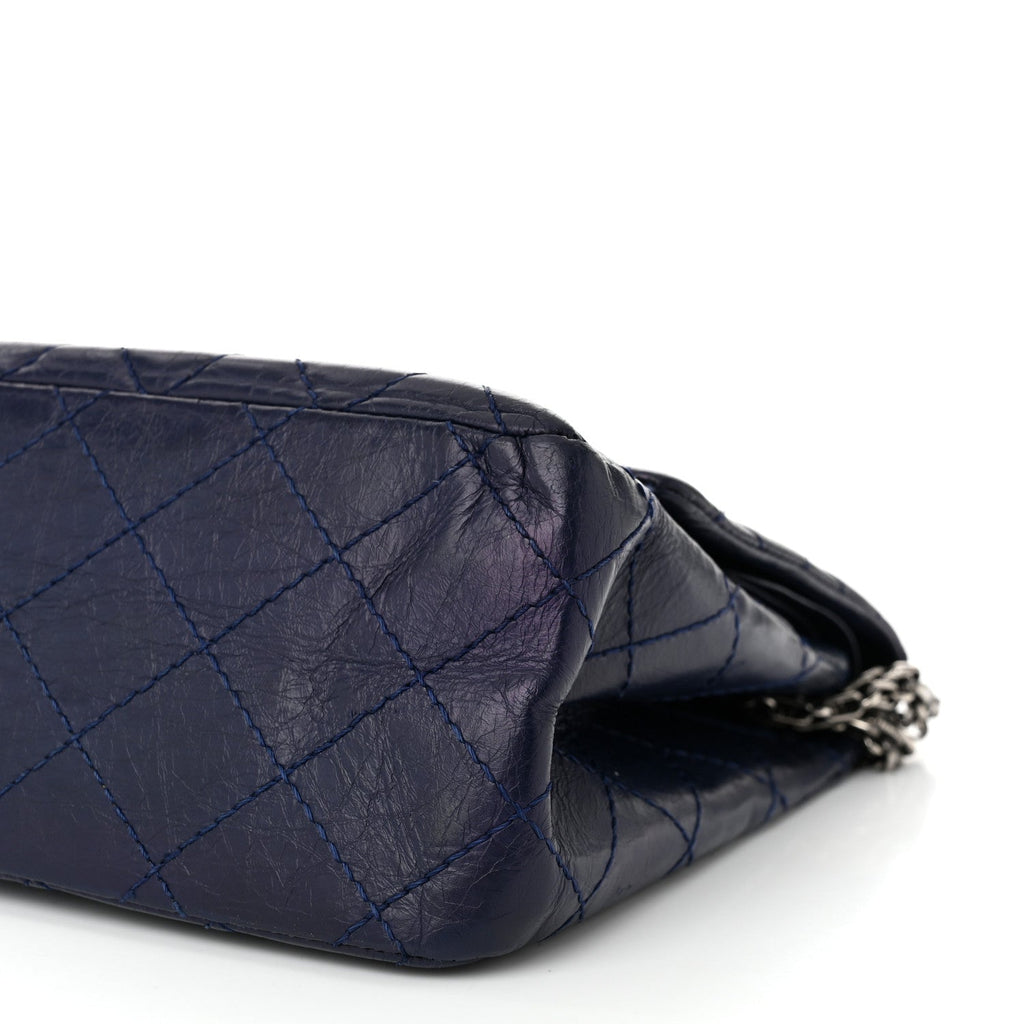 Aged Calfskin Quilted 2.55 Reissue 226 Flap Dark Blue