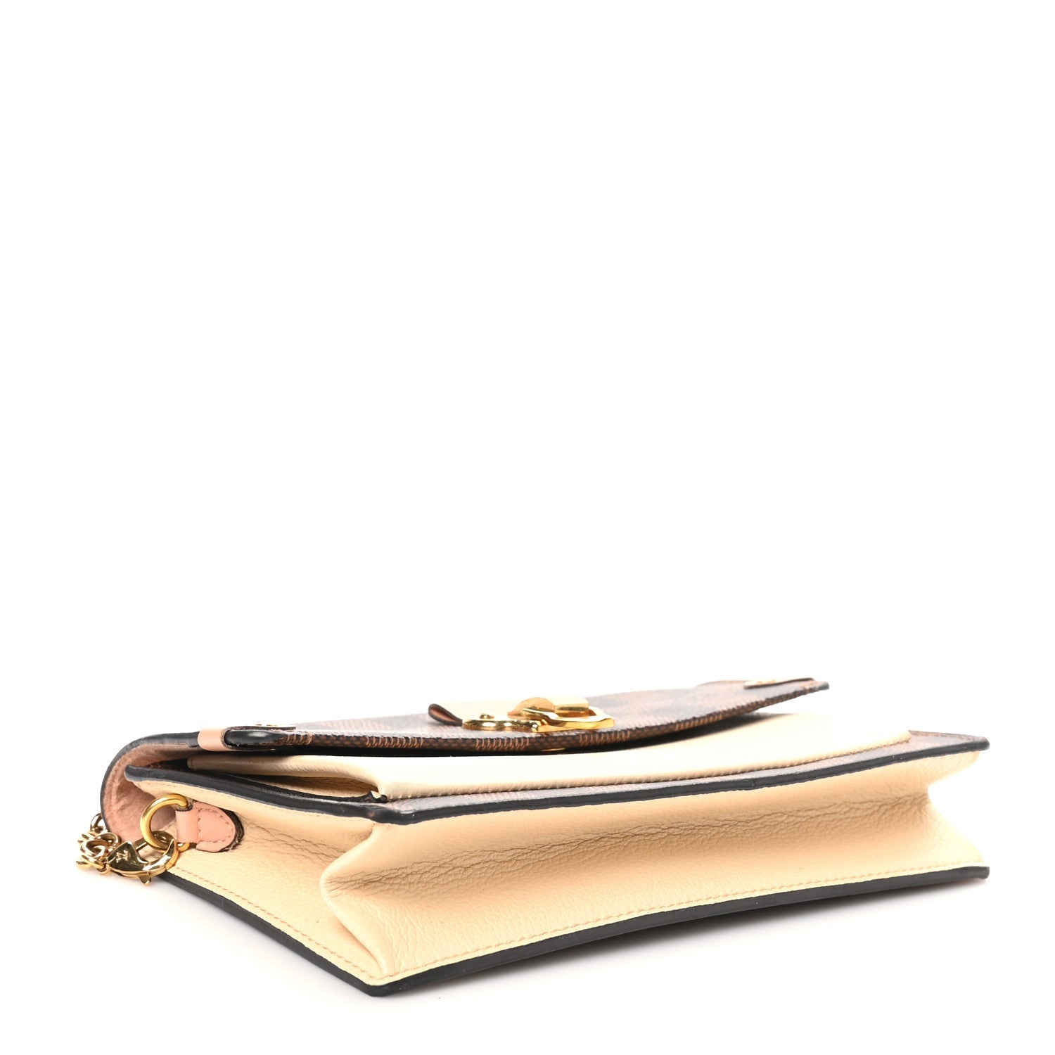 Damier Ebene Vavin Chain Wallet Creme