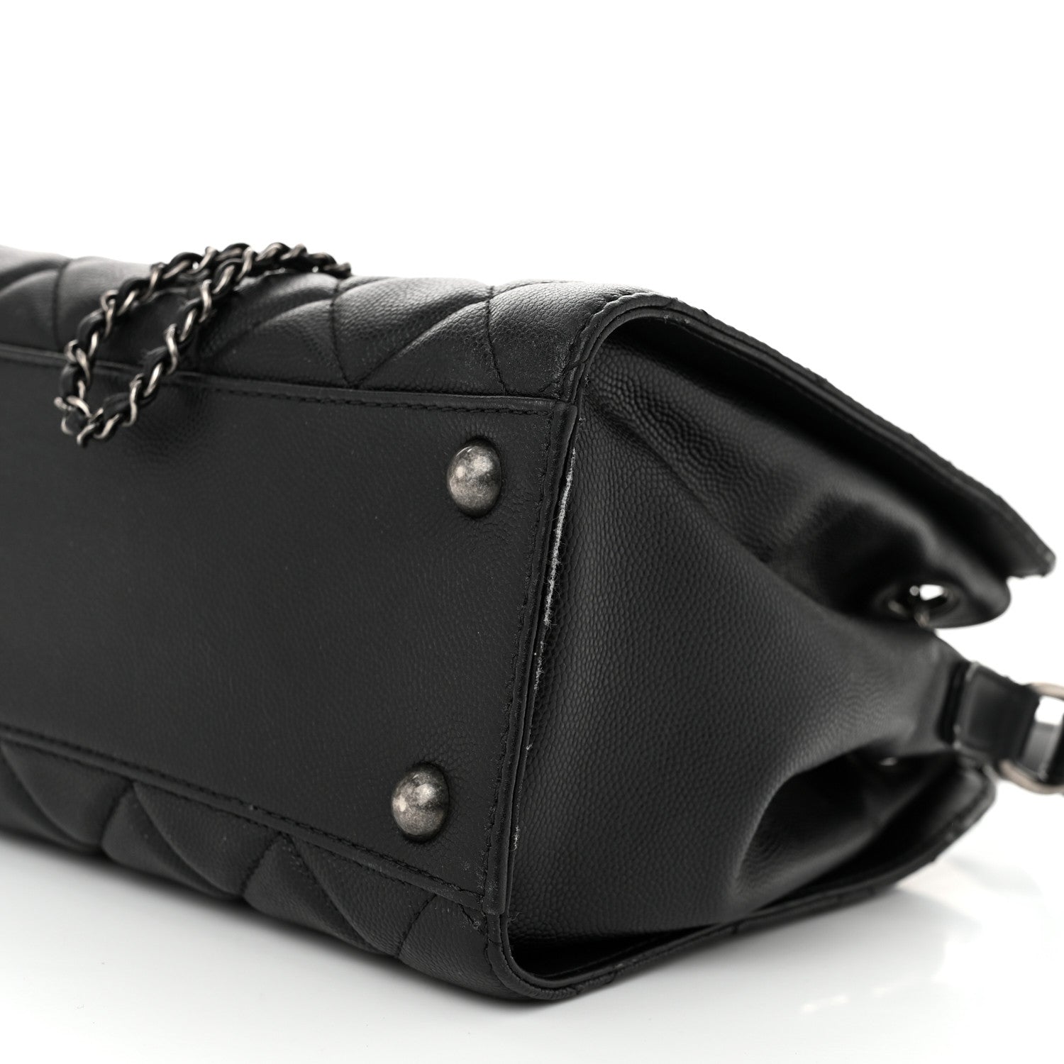 Caviar Quilted Small CC Bucket Bag Black