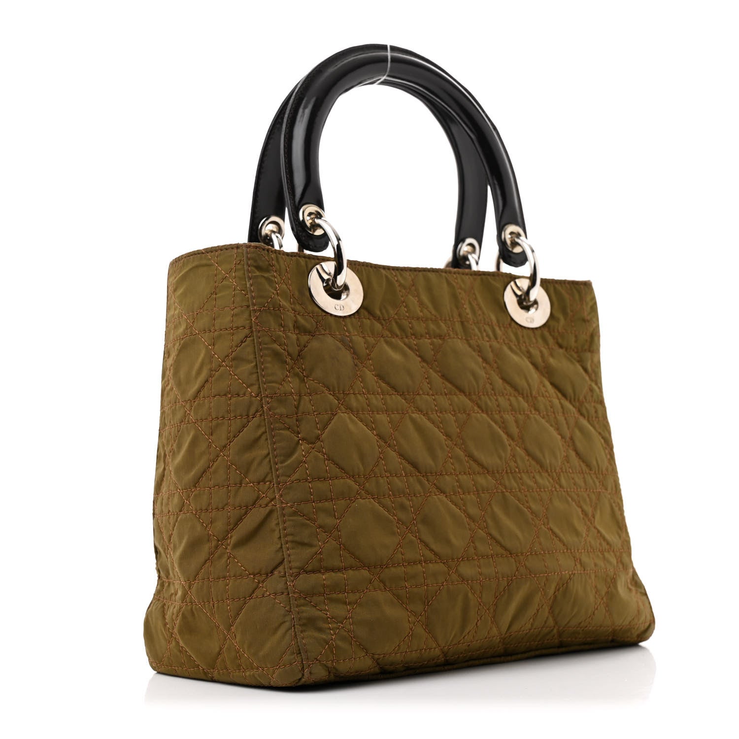 Nylon Cannage Medium Lady Dior Brown