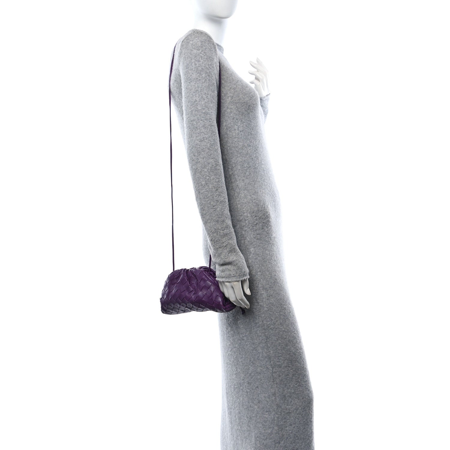 Nappa Intrecciato The Mini Pouch Eggplant