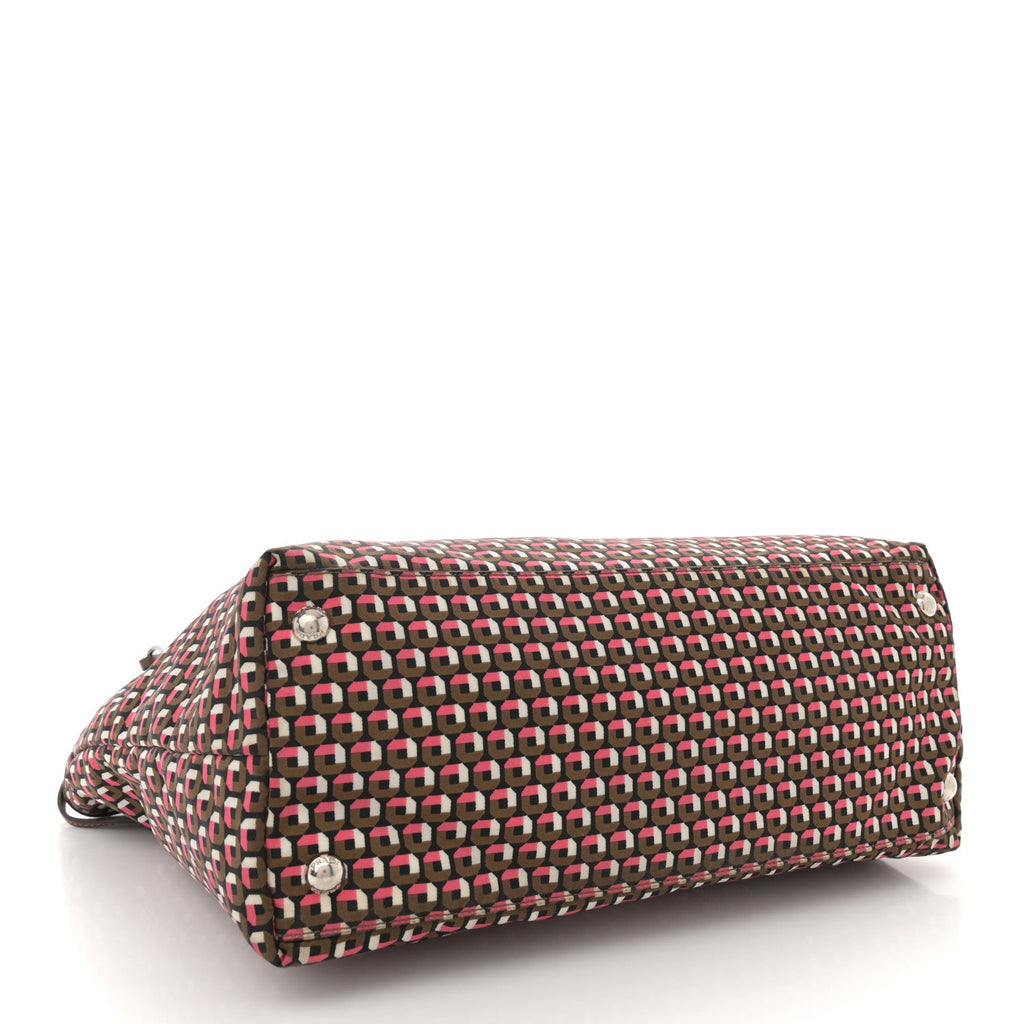 Tessuto Stampato Nylon Saffiano Otta Print Tote Rosa