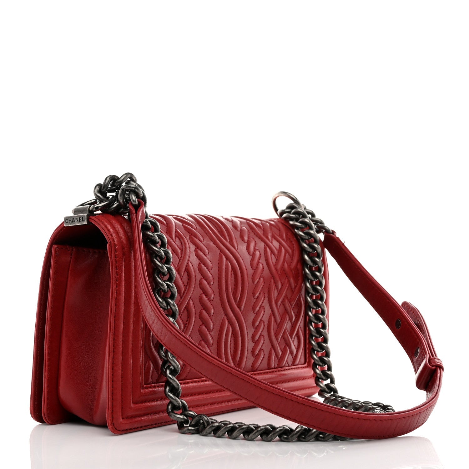 Lambskin Medium Celtic Boy Flap Red
